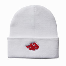 Load image into Gallery viewer, Cute Beanies Women Autumn Winter Warm Hat Anime Akatsuki Cosplay Red Cloud Embroidery Caps For Men Knitted Bonnet Unisex

