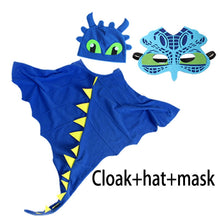 Load image into Gallery viewer, Dinosaur Costume Halloween Costume Dragon Cosplay Cloak Mask Hat Toothless Dino Costume Anime Cosplay
