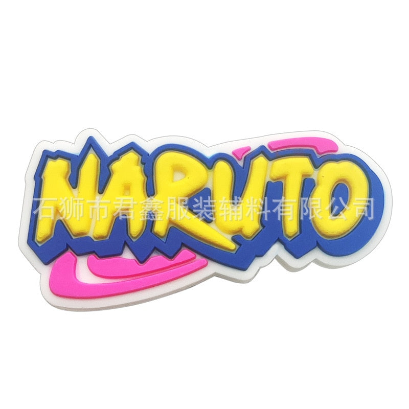 25 Styles NARUTO PVC Shoe Buckle Anime Sneakers Accessories Cartoon Croc Charms Slippers Decorations Wholesale Kids X-mas Gifts