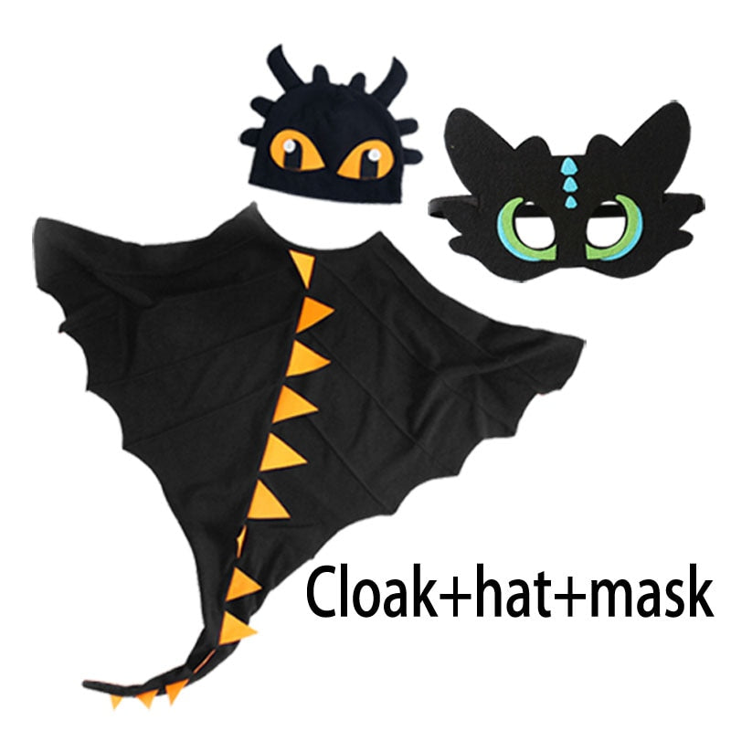 Dinosaur Costume Halloween Costume Dragon Cosplay Cloak Mask Hat Toothless Dino Costume Anime Cosplay