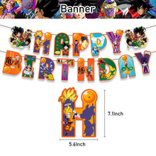 Load image into Gallery viewer, Birthday Party Decorations Latex Balloons Birthday Banner Cake Toppers Set Anime Party Supplies for Kids and Boys
