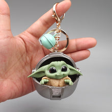 Load image into Gallery viewer, Disney Baby Yoda Keychain Yoda Model Keychain Kawaii Cartoon Pendant Keyring Anime Figure Key Chain for Kids Toy Gift
