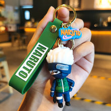 Load image into Gallery viewer, Cartoon Anime Naruto Action Figures Keychains  Sasuke Kakashi Key Pendant Cartoon Bag Pendant Doll Keychain
