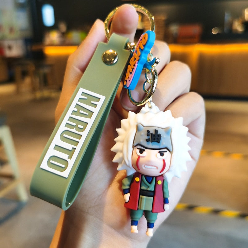 Cartoon Anime Naruto Action Figures Keychains  Sasuke Kakashi Key Pendant Cartoon Bag Pendant Doll Keychain