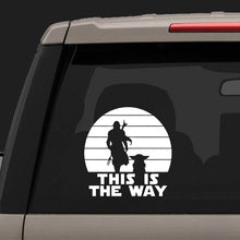 Load image into Gallery viewer, Mandalorian This Is The Way Vinyl Art Sticker Car Window Laptop Decoration, Star Wars Baby Yoda Decal Kids Room WALL Decor Mural
