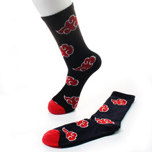 Load image into Gallery viewer, Anime Naruto Ninja Cosplay Socks Akatsuki Red Cloud Tube Socks High Quality Cotton Socks For Men And Women
