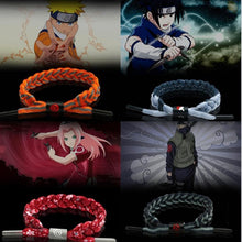 Load image into Gallery viewer, Anime Naruto Bracelet Rope Weave Chain Kakashi Itachi Cosplay Costumes Accessories Naruto Bracelet Reflective Anime Couple Gift
